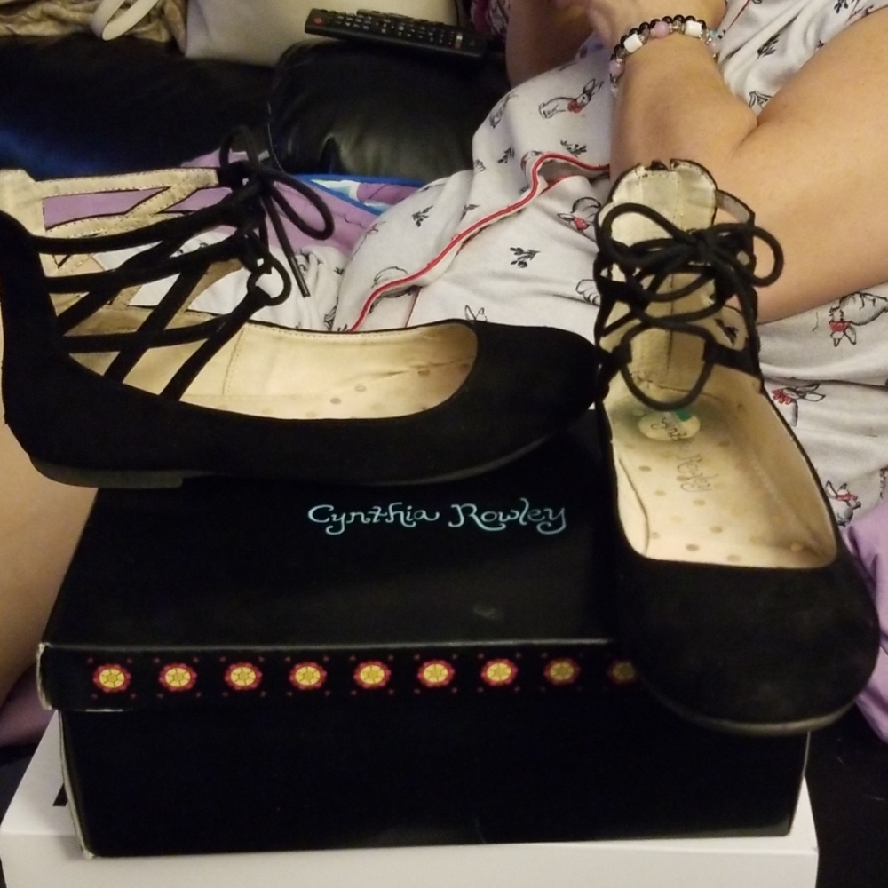 black ballerina flats SIZE 4